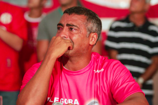 Romário, som annars profilerar sig som en Bad boy, är en av de män som gråter mest i Brasilien.